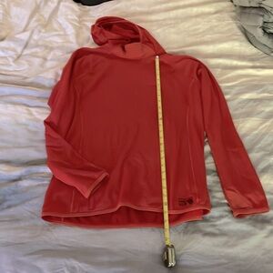 Mountain Hardwear orange hooded air mesh pullover